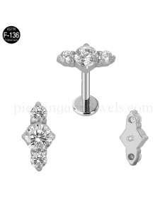 Labret in titanio da 1,2mm...