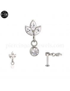 Labret in titanio da 1,2mm...